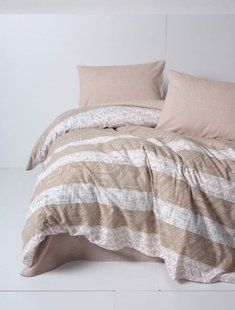 Фланелевое постельное белье Cotton Box Flanel Arrow Krem евро 1005665 фото