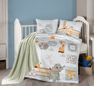 Постільна білизна для новонароджених з пледом First Choice Baby Digital Satin Nirvana Safari 21305-К фото