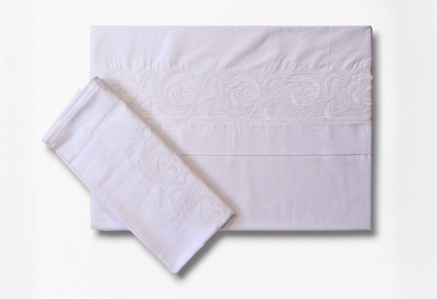 Комплект постільної білизни Issimo Embroidered Satin Clare євро 41004-К фото