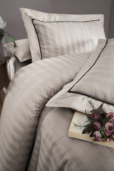 Постільна білизна First Choice Deluxe Satin євро Novel Line Cappuccino 21181-К фото
