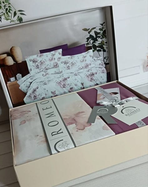 Постільна білизна Romeo Home Poplin Rose murdum розмір євро 60404 фото