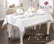 Лляна скатертина з ранером Selin Asena Set 160&times;300 см+12 серветок кремова 33173-К фото 1