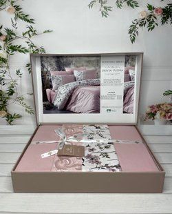 Постельное белье Belizza Satin евро Olivia pudra 88364 фото