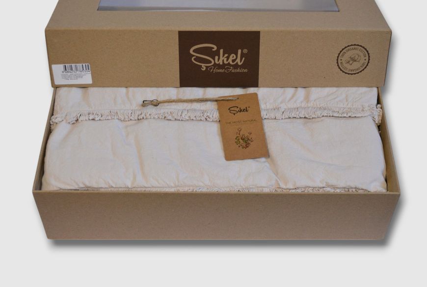 Постільна білизна Sikel Soho Firfirli варена бавовна євро Tas 40728-К фото