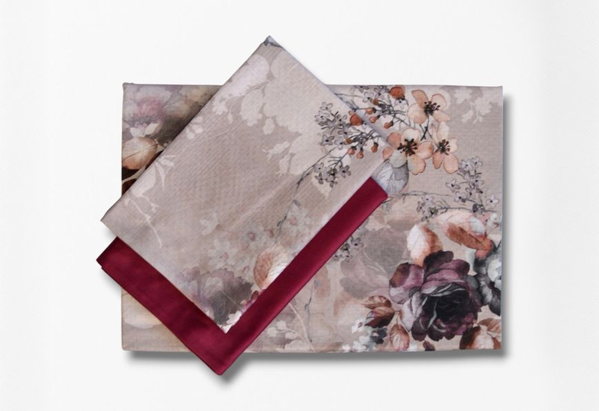 Комплект постільної білизни Issimo Digital Satin Poette євро 40826-К фото