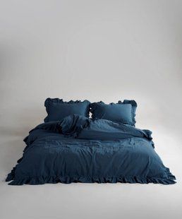 Постільна білизна Limasso Stonewashed Exclusive Ranforse полуторний Dress Blue 40318-К фото