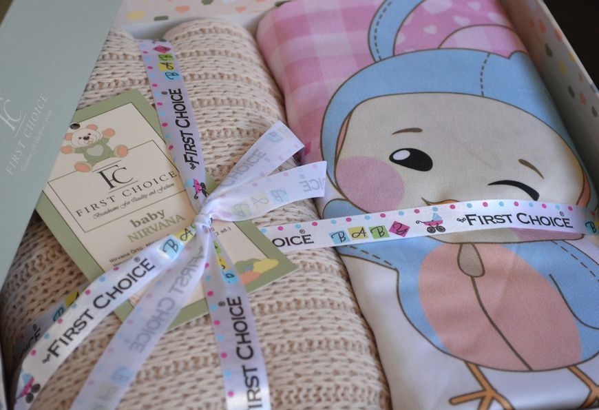 Постільна білизна для новонароджених з пледом First Choice Baby Digital Satin Nirvana Wenny 21307-К фото