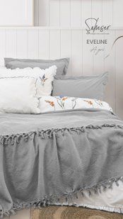 Комплект постільної білизни Saheser Stonewashed розмір євро Eveline A.Gri 41647-К фото