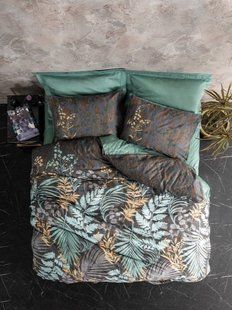 Постельное белье евро размер Cotton Box Lux Satin Сlorasa Mint 1002884 фото