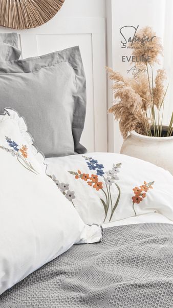 Комплект постільної білизни Saheser Stonewashed розмір євро Eveline A.Gri 41647-К фото