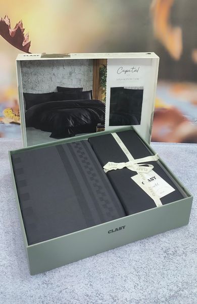Постельное белье евро размер Clasy Satin Capital V1 антрацит 1005601 фото
