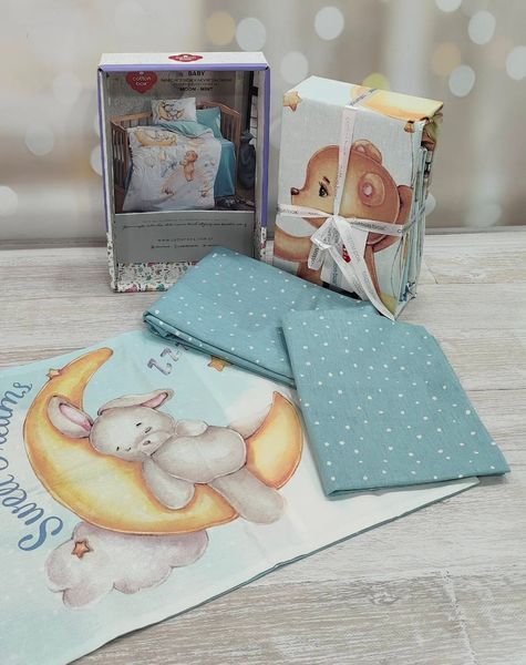 Постільна білизна для новонароджених Cotton Box Moon Mint ранфорс 10028641 фото