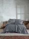 Комплект постільної білизни з покривалом Saheser Stonewashed розмір євро Noris Grey 41244-К фото 1
