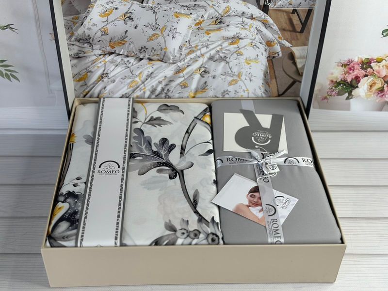 Постільна білизна євро Romeo Home Satin Nice 6063 фото