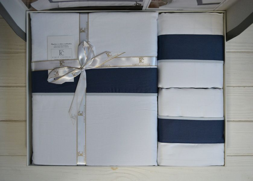 Постільна білизна First Choice Deluxe Satin євро Belezza White 40582-К фото