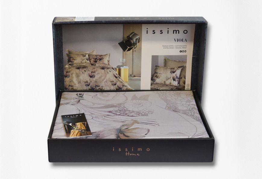 Комплект постільної білизни Issimo Digital Satin Viola євро 40819-К фото