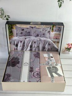 Постільна білизна євро Romeo Home Satin Riona 6072 фото
