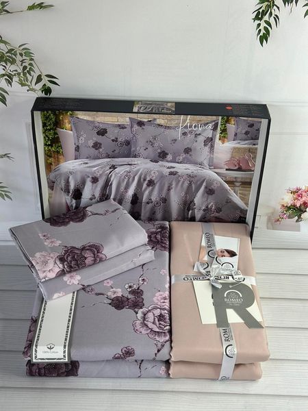 Постільна білизна євро Romeo Home Satin Riona 6072 фото
