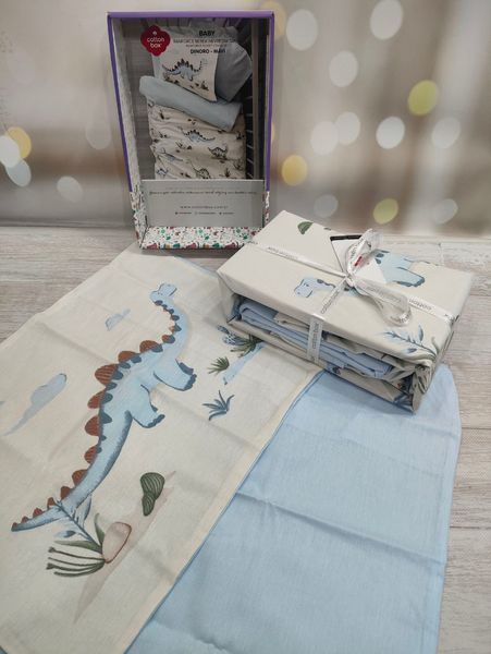 Постільна білизна для новонароджених Cotton Box Dinoro Mavi ранфорс 10028642 фото