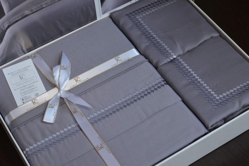 Постільна білизна First Choice V.I.P Satin Moonlight євро Gomez Quicksilver 40252-К фото