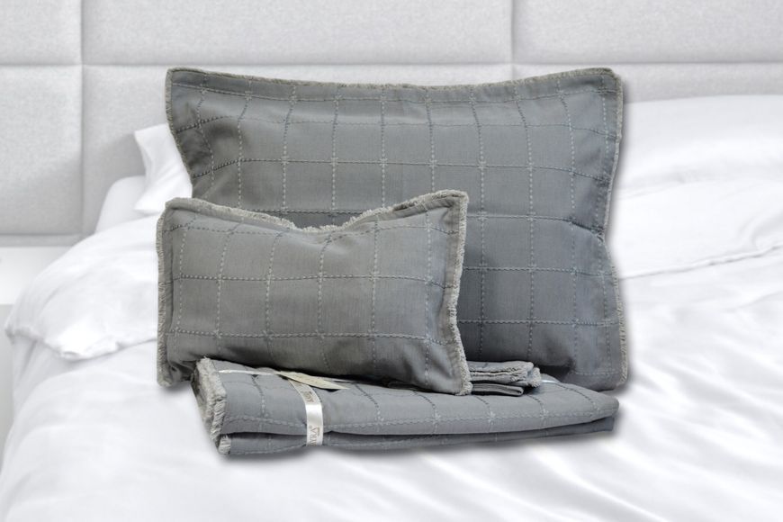 Жаккардове покривало з наволочками Bianca Grey 240 x 260 см 34201-К фото