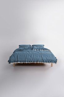 Постільна білизна Limasso Stonewashed Ranforse євро Dora Akdeniz Mavisi 41610-К фото
