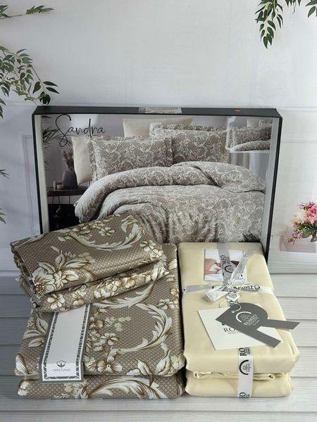 Постільна білизна євро Romeo Home Satin Sandra 6061 фото