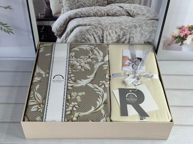 Постільна білизна євро Romeo Home Satin Sandra 6061 фото