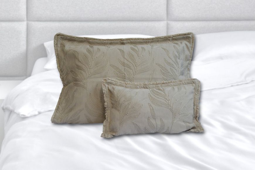 Жаккардовое покрывало с наволочками Carina Cappuccino 240 x 260 см 34205-К фото