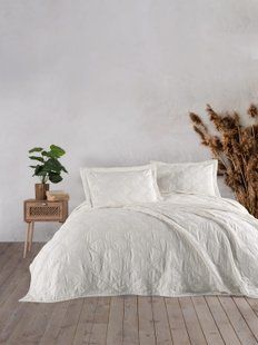 Покривало з наволочками Maribor Natural Creations 240 х 260 см. Cream 34407-К фото