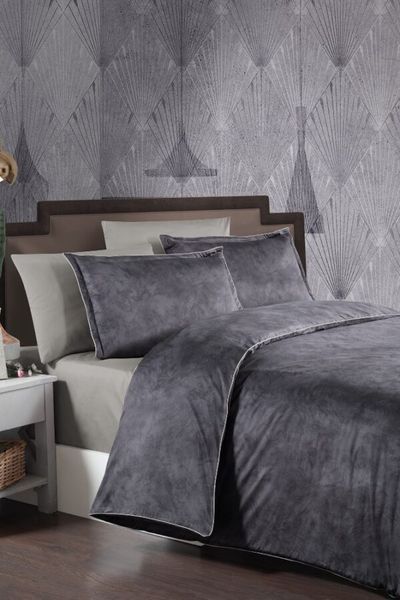 Постільна білизна євро розмір La Romano Premium Satin Marlen Cobalt 20033-К фото