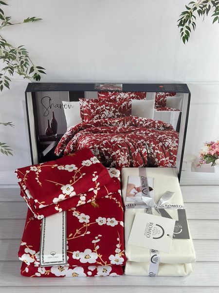 Постільна білизна євро Romeo Home Satin Sharon 6065 фото
