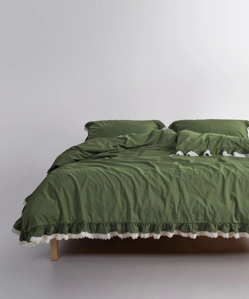 Постільна білизна Limasso Stonewashed Ranforse євро Dora Capulet Olive 41611-К фото