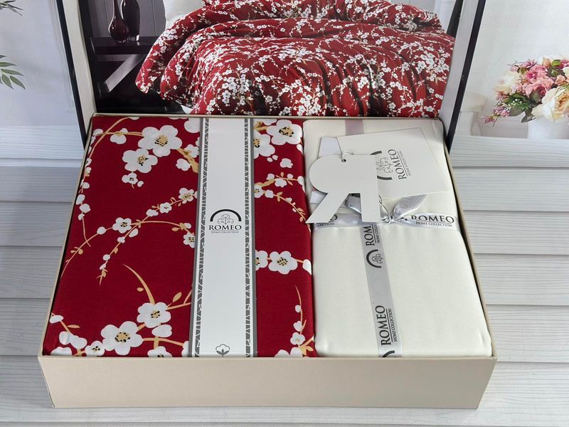 Постільна білизна євро Romeo Home Satin Sharon 6065 фото