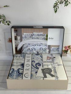 Постільна білизна євро Romeo Home Satin Aria 6266 фото