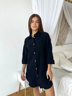 Жіночна сорочка Coconut з мусліну, чорна S MD06N фото