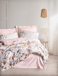 Постільна білизна євро розмір Cotton Box Lux Satin Dalya Pudra 1002899 фото