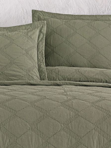 Покривало з наволочками Maribor Natural Creations 240 х 260 см. Green 34408-К фото