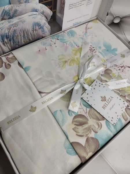 Постельное белье ткань ранфорс Евро размер Belizza 3732 фото