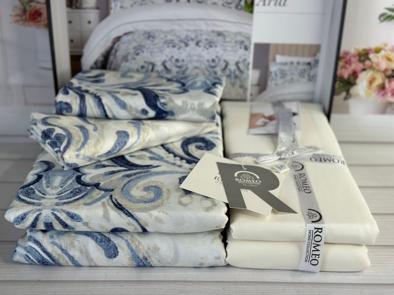Постільна білизна євро Romeo Home Satin Aria 6266 фото