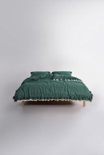 Постільна білизна Limasso Stonewashed Ranforse євро Dora Dark Green 41613-К фото
