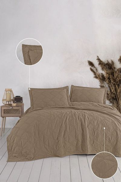 Покривало з наволочками Maribor Natural Creations 240 х 260 см. Mink 34409-К фото