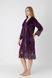 Жіночий халат Nusa велюровий на блискавці фіолетовий S 0587-К purple фото 1