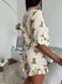 Муслинова піжама Teddy bear Сорочка + Шорти, крем S/M 184k фото 7