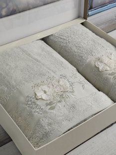 Подарочный набор полотенец Pupilla Cristina mint 100% Хлопок 4901 фото
