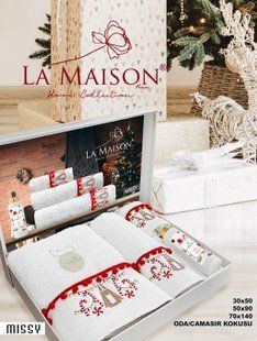 Подарочный набор полотенец La Maison 3 шт с ароматом Missy 30298-К фото