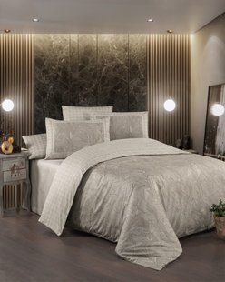 Постільна білизна євро розмір La Romano Premium Satin Stefan Wind 20036-К фото