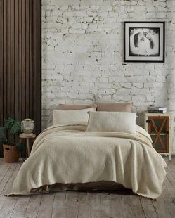 Постільна білизна з покривалом Dantela Satin 240 x 260 см Drina Bej  41457-К фото