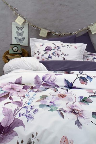 Постільна білизна євро First Choice 3D Satin Martina Purple 15003-К фото