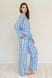 Піжамний бавовняний костюм з брюками Blue Plaid (XL/XXL) HL0073-29-69 фото 2